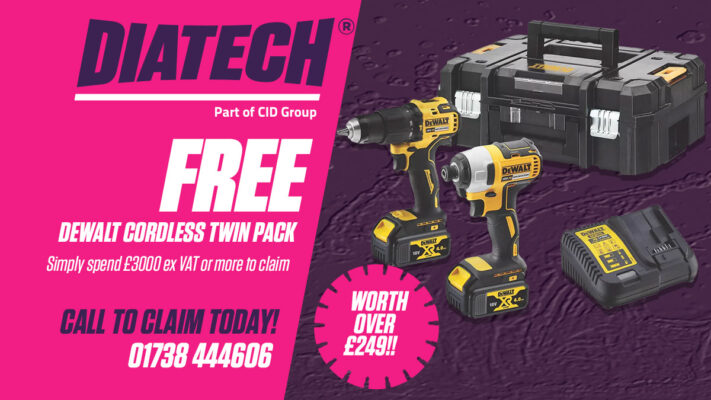 Diatech Dewalt Combi Drill Cordless twin pack combo